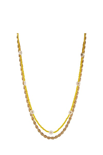 Collar Malika Cadena Combinada Gold Colour