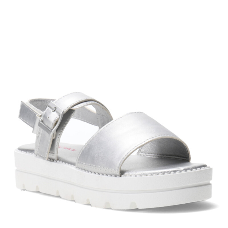 Sandalias de Niña MINI Miss Carol RETINO de pu Plateado - Blanco