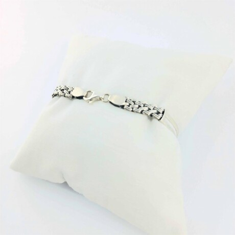 Pulsera de plata 925 con double de oro 18k. Ángel de la guarda. Pulsera de plata 925 con double de oro 18k. Ángel de la guarda.