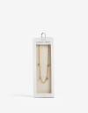 Collares Cortos Piedras Collar De Acero Dorado Con Piedra Natural - Dorado