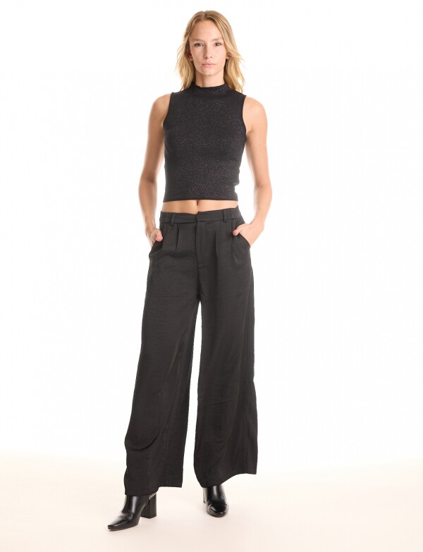 Pantalon Satinado NEGRO