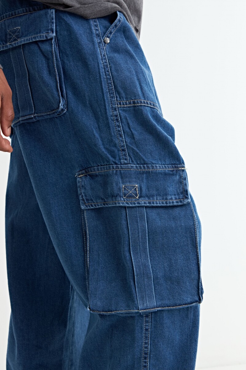 Jean baggy cargo JEAN OSCURO