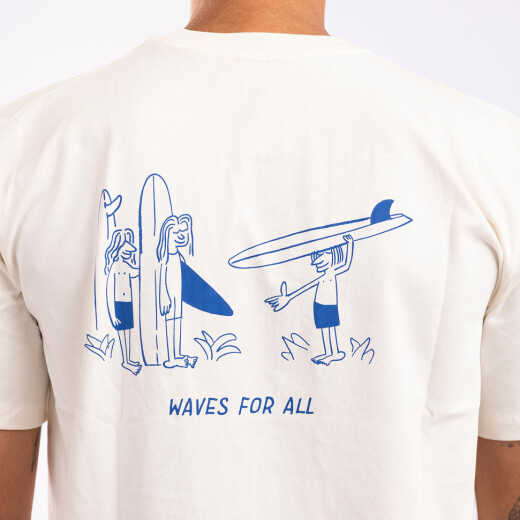 Remera La Isla Waves For All - Vintage white Remera La Isla Waves For All - Vintage white
