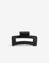 Broche Acrilico Maxi Broche Rectangular Rubber - Negro