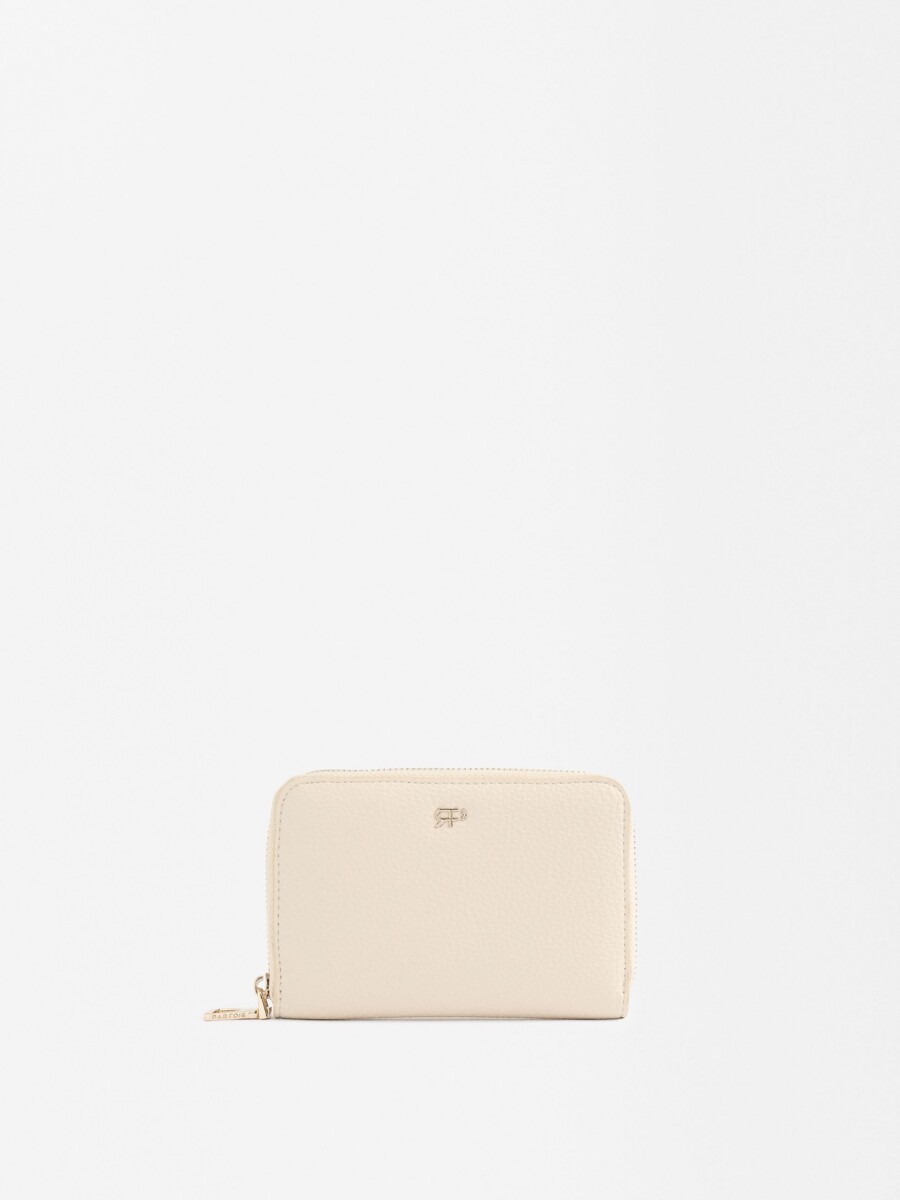 Cartera Con Textura beige