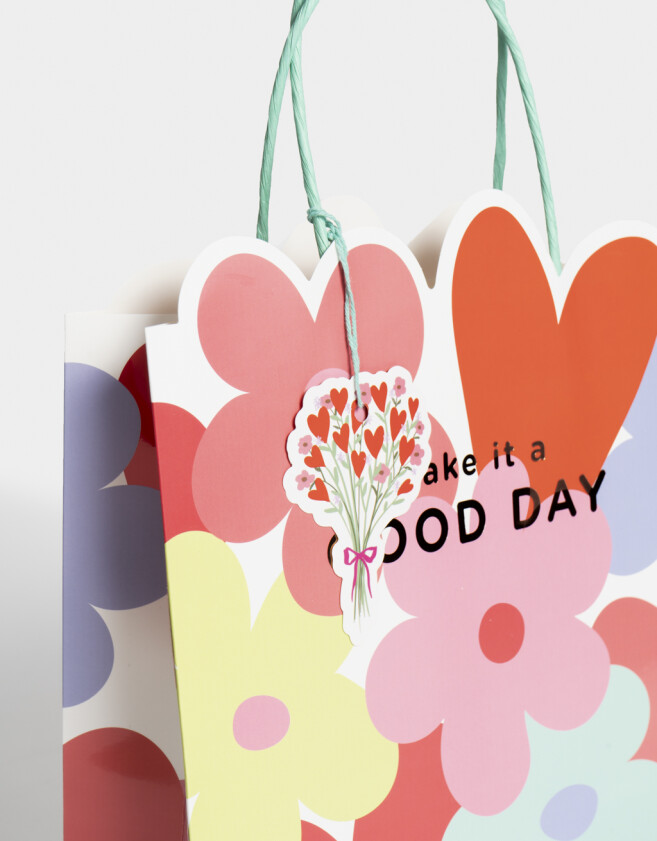 Accesorios Regalos Estampados Bolsa De Regalo Estampada Make It A Good Day - Combinacion Multicolor