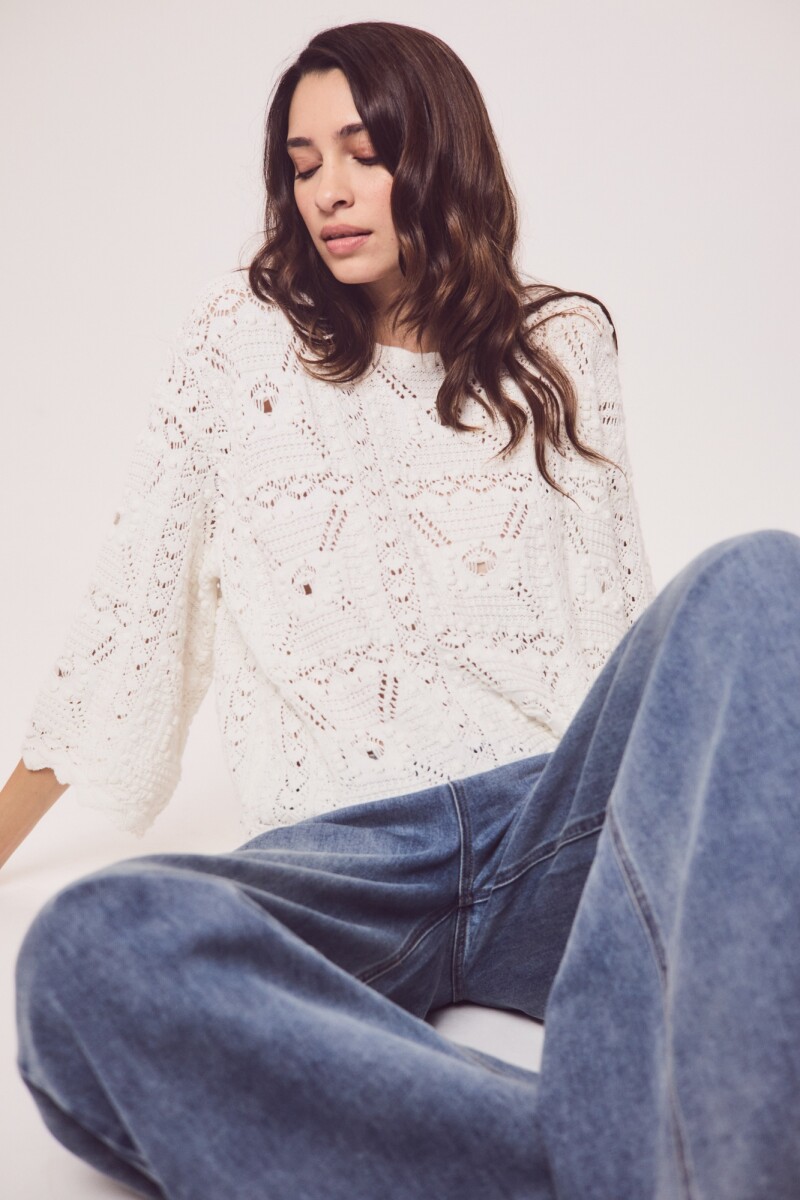Sweater Textura - Nácar 