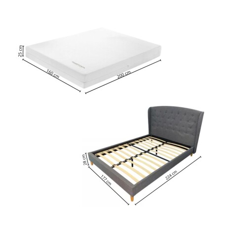 Sommier Queen HAMPTONS Hybrid Memory Foam Con Respaldo Sommier Queen HAMPTONS Hybrid Memory Foam Con Respaldo