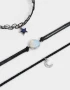 Chokers Moonstone Set De Chokers - Plateado