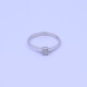 Anillo solitario oro 18k blanco con brillante engrace 4 puntas Anillo solitario oro 18k blanco con brillante engrace 4 puntas