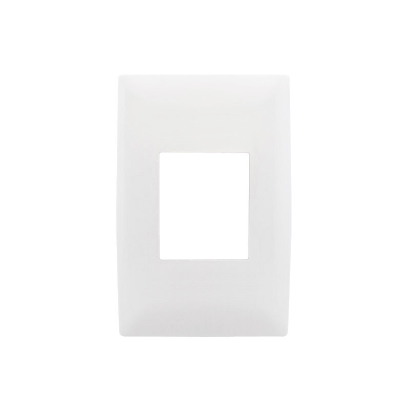 PLAQUETA C BASTIDOR 1 MODULO DOBLE ATENEA Plaqueta c/ Bastidor 1 Módulo Doble Atenea Blanca