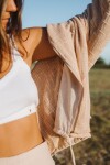Campera agua reversible Crema