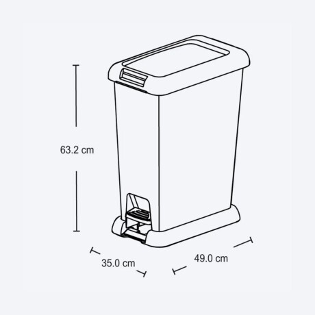 Papelera Basurero Con Pedal Rimax - 35 litros Negro