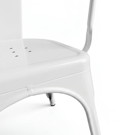 Silla Tolix Fade To Black Metálica Reposabrazo Blanco