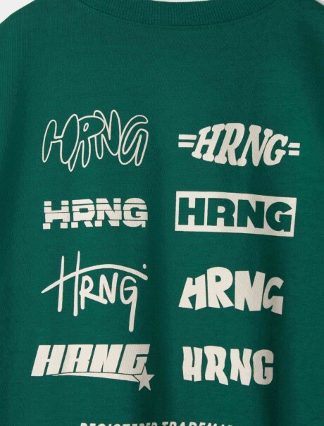 CAMISETA INFANTIL CON ESTAMPA VERDE