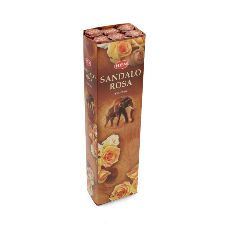 INCIENSO HEM HEXAGONAL LARGA CAJA X6 Sándalo/rosa