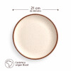 Juego de 6 Platos de Postre de Cerámica Alleanza 21cm Vainilla Juego de 6 Platos de Postre de Cerámica Alleanza 21cm Vainilla