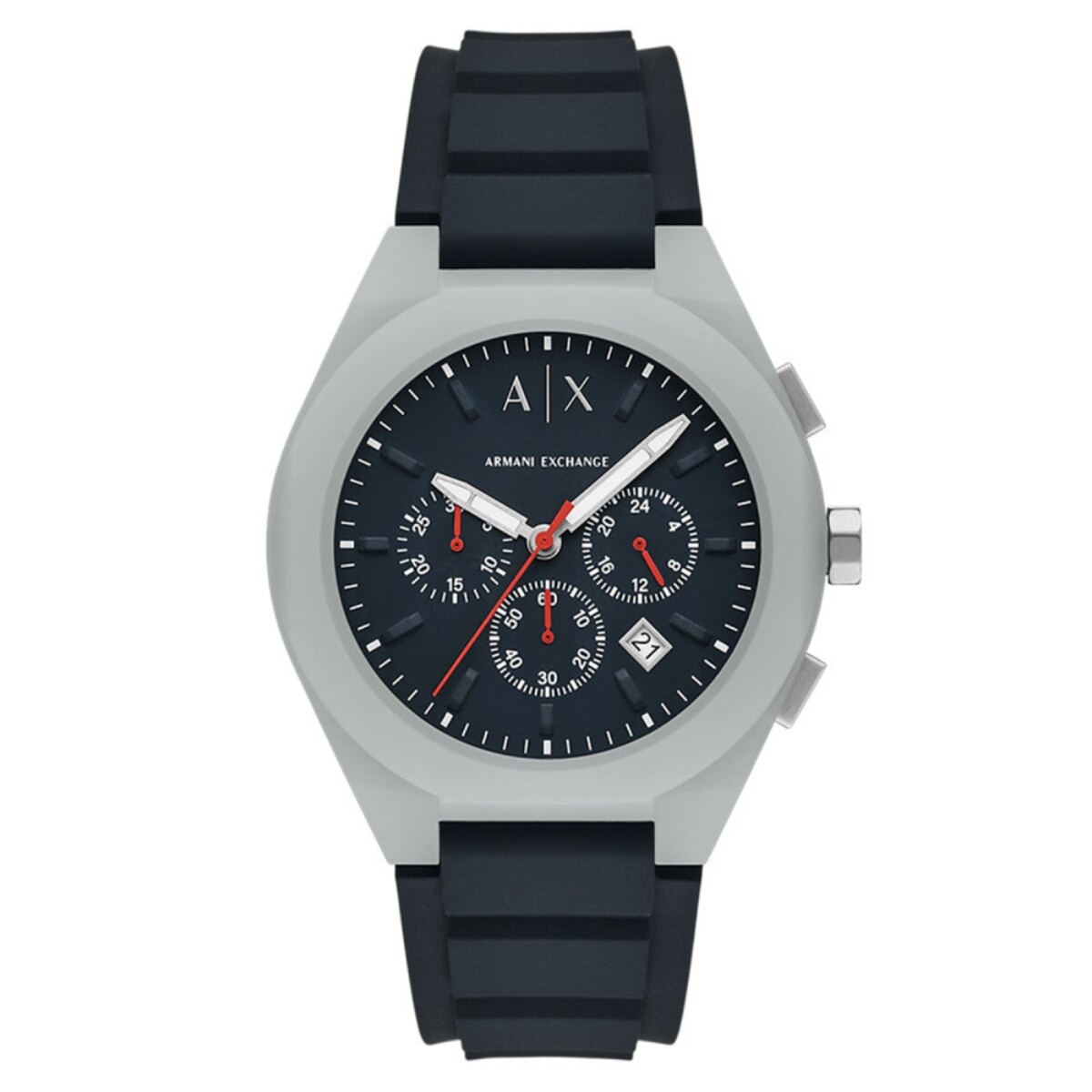 Reloj ARMANI EXCHANGE SYNC Silicona Negro Esfera 44mm 