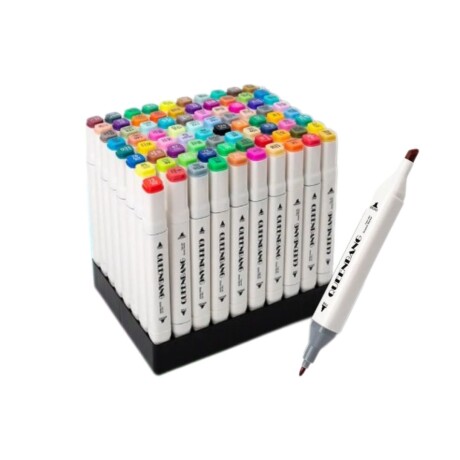 Set 80 Marcadores Varios Colores Doble Punta + Bolsito Mano Set 80 Marcadores Varios Colores Doble Punta + Bolsito Mano
