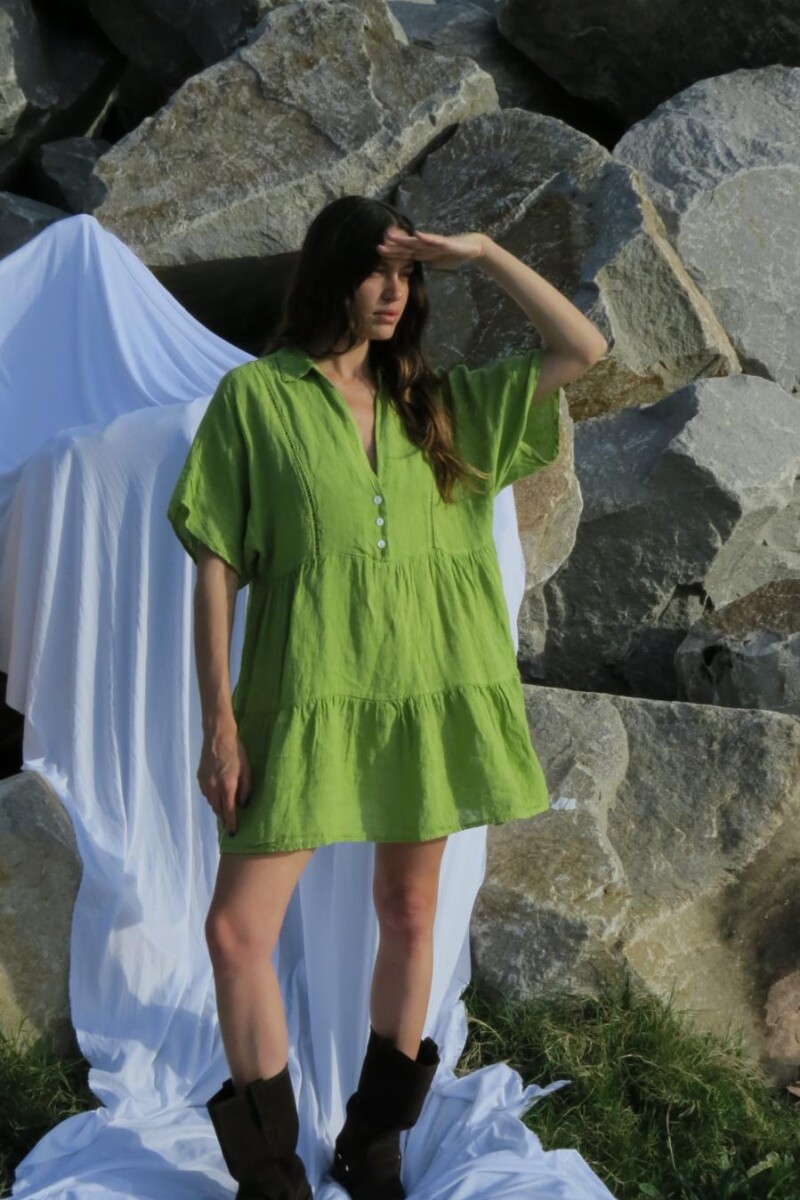 Vestido Castello Verde Pistacho