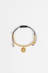 Pulsera acero ajustable dije dorado