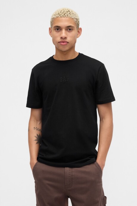 Remera Mini Logo Gap Hombre Black