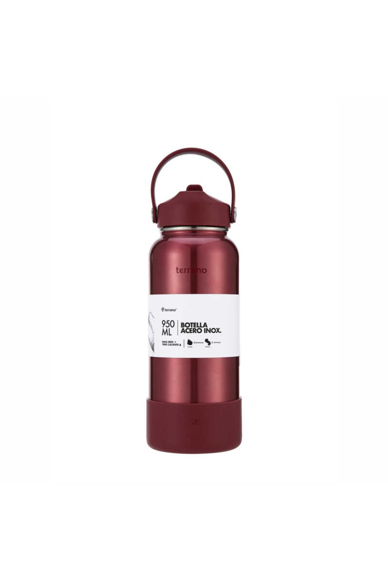 BOTELLA TÉRMICA TERRANO 950ML ROJO METALIZADO