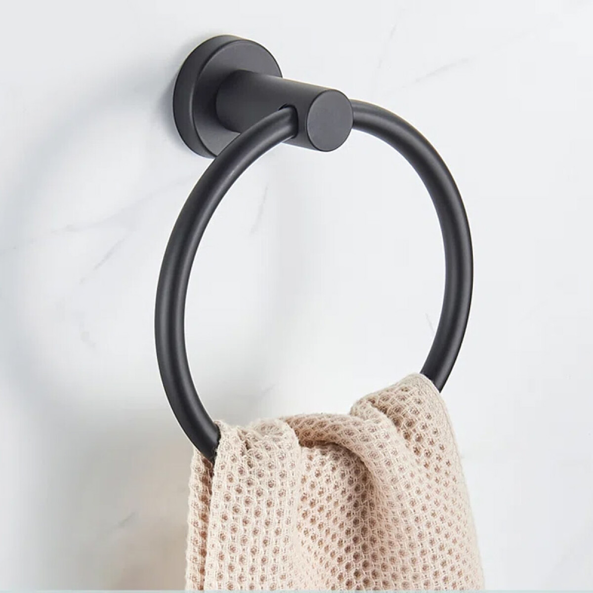 Toallero negro de acero inoxidable para amurar - Toallero Negro De Acero Inoxidable para amurar 