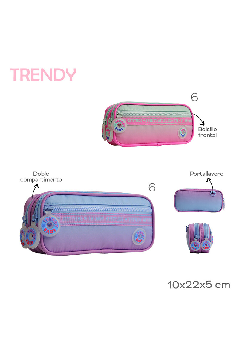 Cartuchera Trendy Celeste