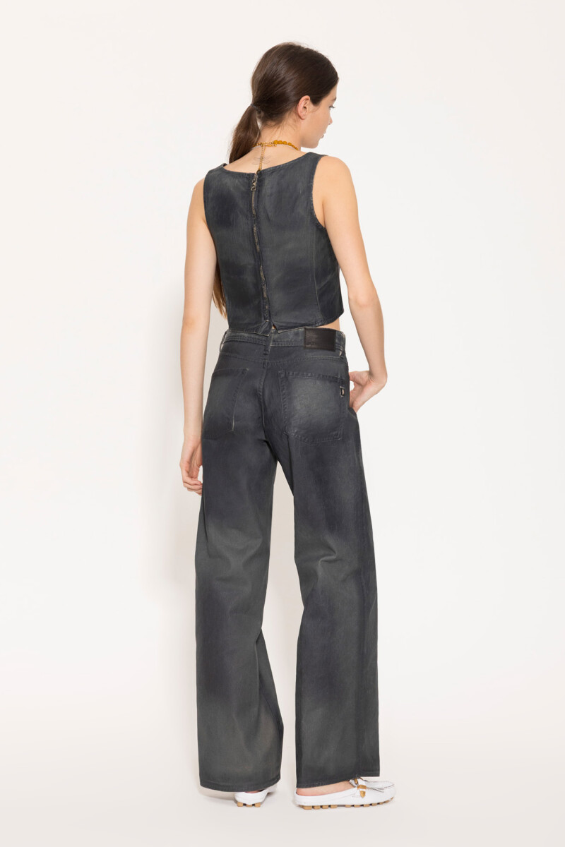 JEANS LINA COATED Azul
