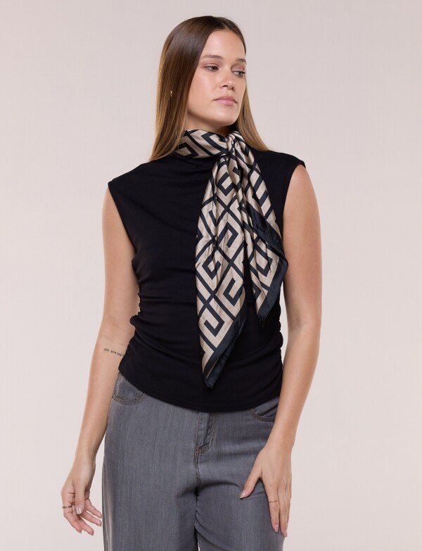 Pashmina Con Broche NEGRO/MULTI