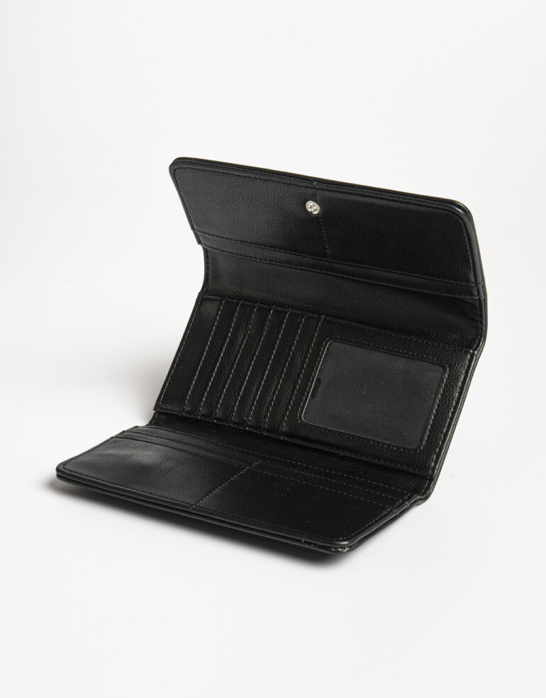 Ficheros Solapa Billetera Fichero Con Solapa Negro - Negro