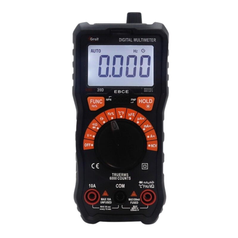 MULTIMETRO DIGITAL PREMIUM 600VCACC/10ACACC AUTORANGO TRUE RMS GMF-39D MULTIMETRO DIGITAL PREMIUM 600VCACC/10ACACC AUTORANGO TRUE RMS GMF-39D