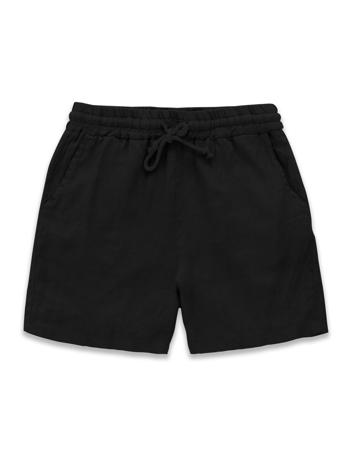 Linen shorts BLACK