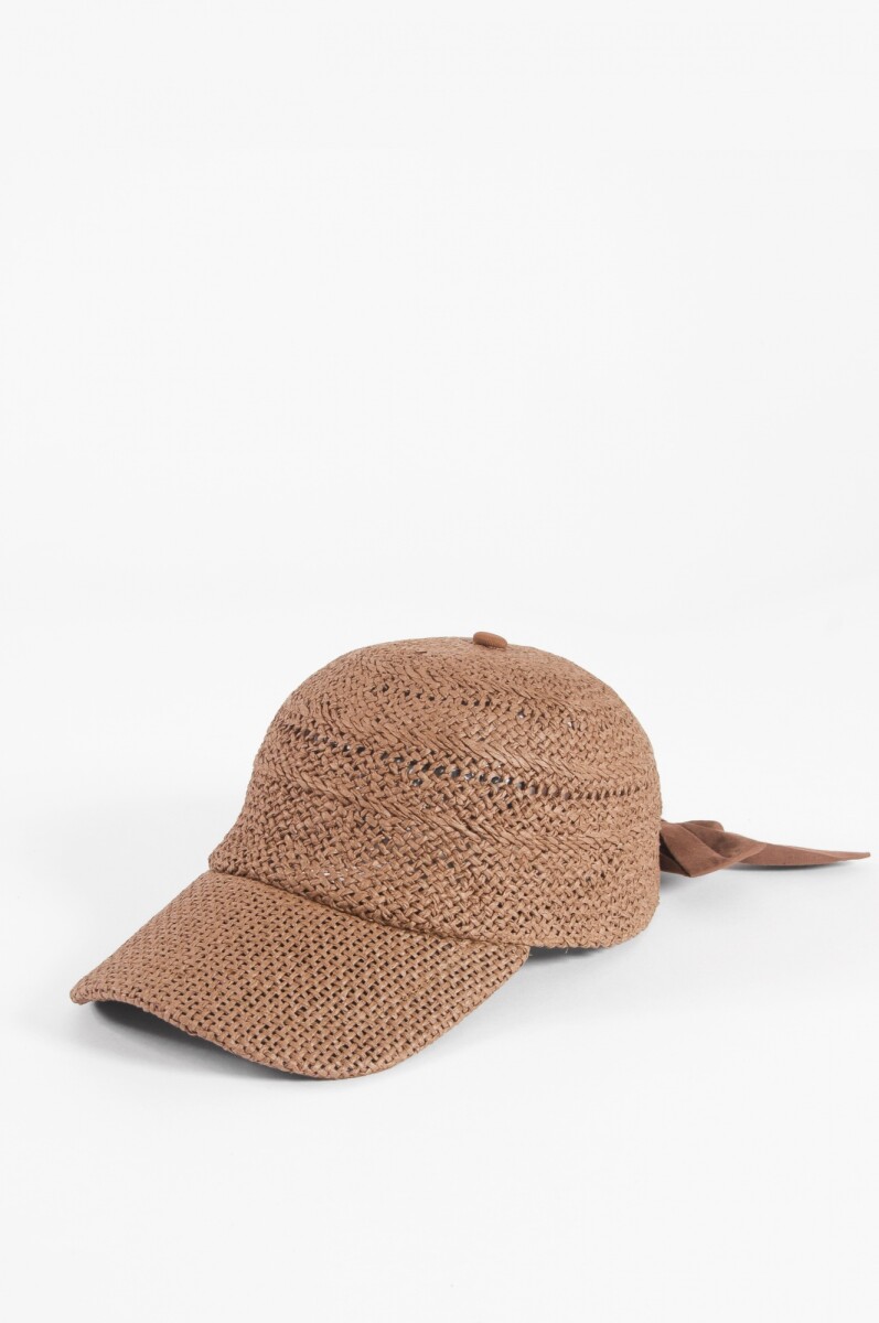 Cap de rafia - chocolate 