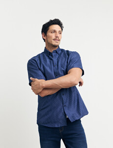 012660 CAMISA HARRINGTON LABEL Azul Osc/bla