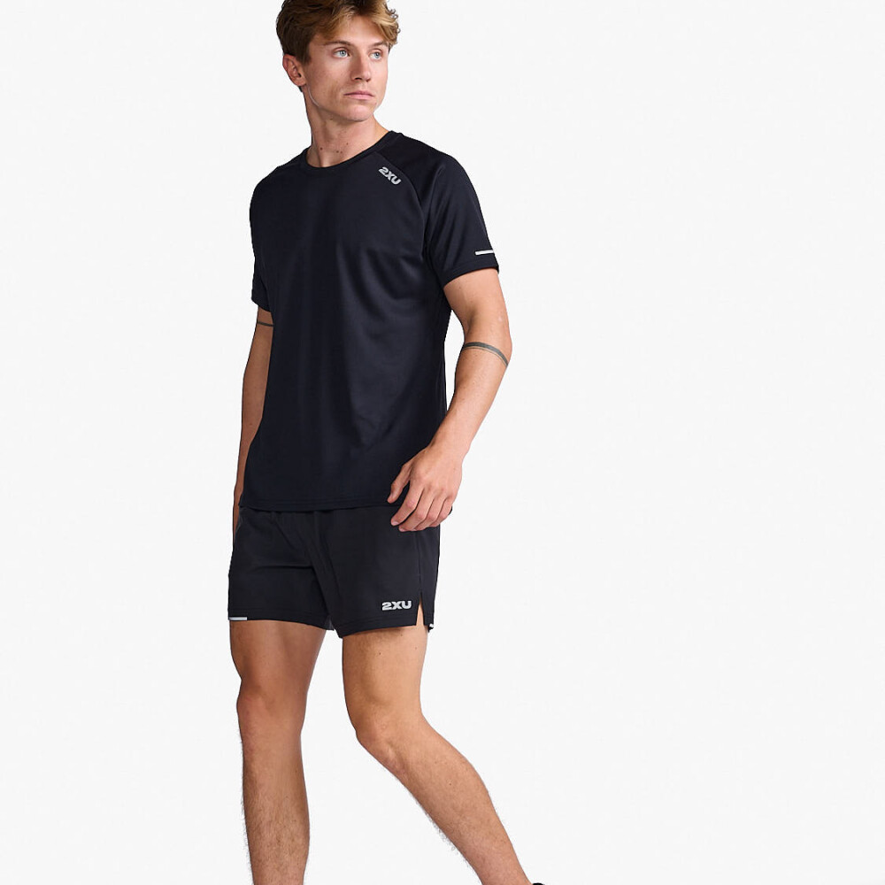 Polo Running Aero Tee Hombre Black/silver Reflective
