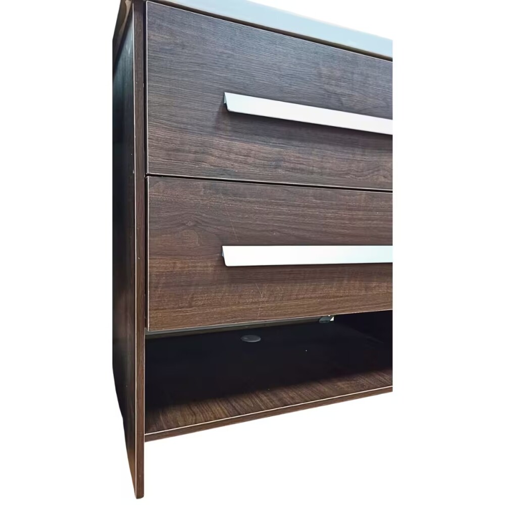 Mueble de baño de pie Lucania Nogal 80 cm con Bacha de Loza Mueble De Baño De Pie Lucania Nogal 80 Cm Con Bacha De Loza