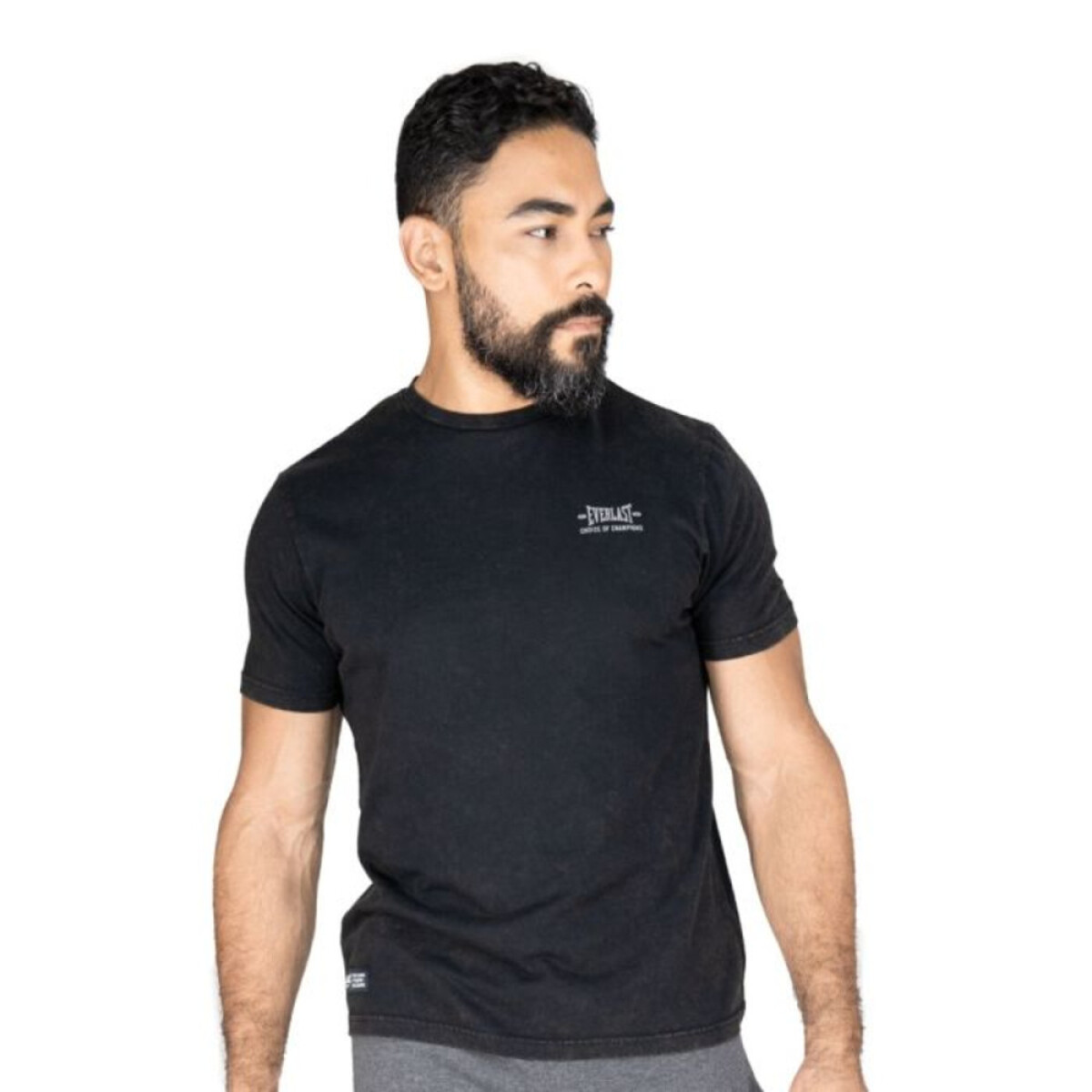 TSHIRT MEN COTT/POLY EVERLAST VINTAGE BK M6 S - BK 