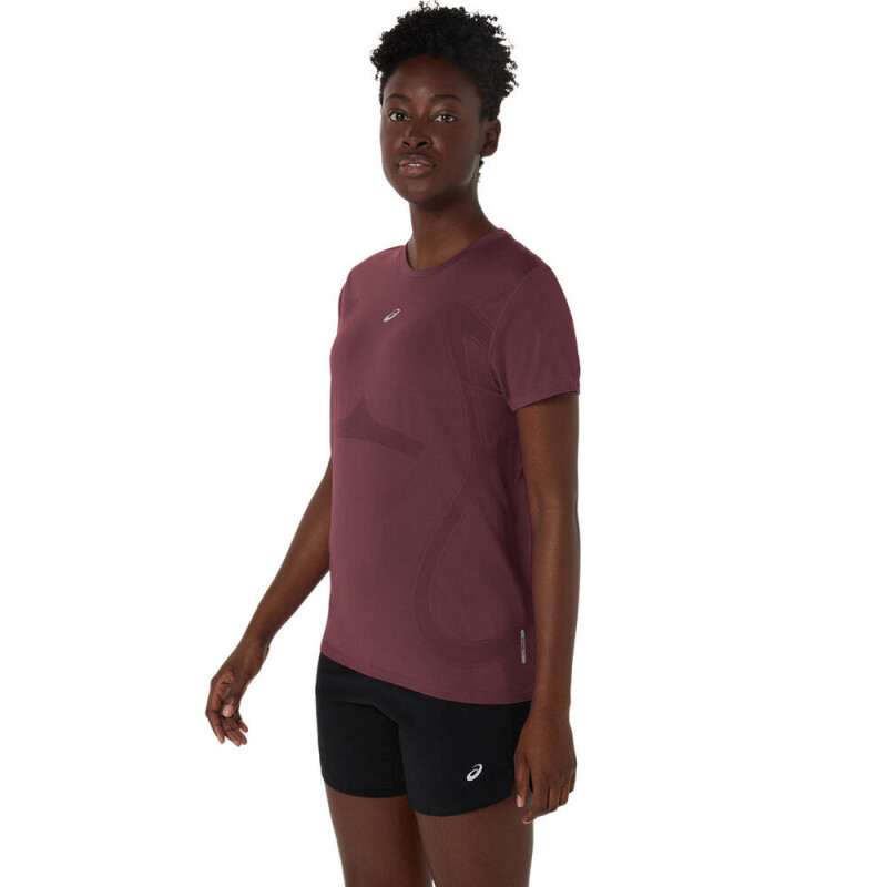 Polo Running Road Seamless Ss Mujer Rubble Red/dark Currant