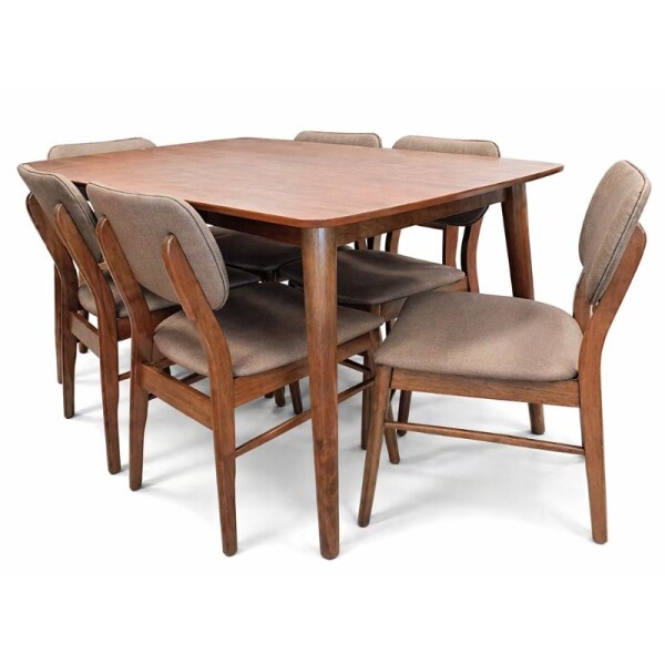 JUEGO DE COMEDOR MESA + 6 SILLAS - MOCHA JUEGO DE COMEDOR MESA + 6 SILLAS - MOCHA