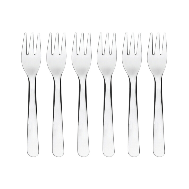 Set x6 mini tenedor PLATEADO