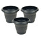 Set x3 Maceta redonda 8 lts NEGRO