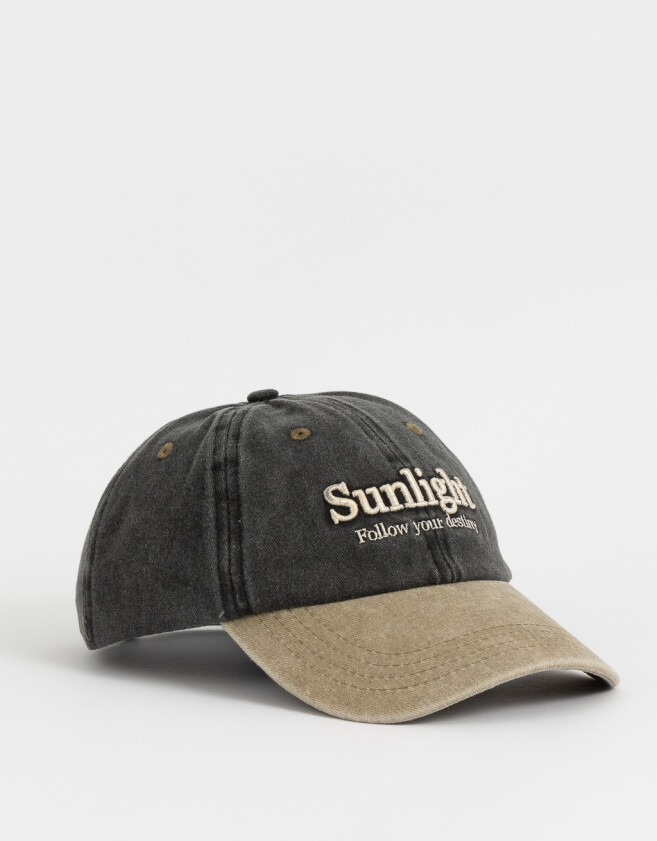 Caps Denim Gorra Canvas Bordada - Negro