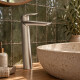 GRIFERIA DE LAVATORIO ALTO BRUSHED NICKEL LINEA EPUYEN GRIS-BRUSHED NICKEL