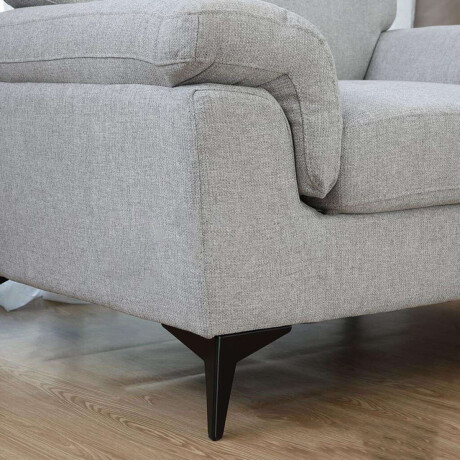 BUTACA Tela y Madera Natural Living Lamona Gris Claro