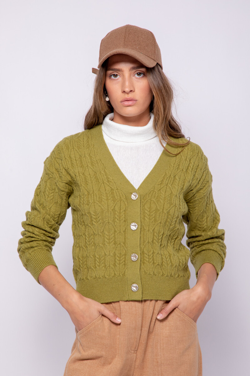 CARDIGAN BRIO Verde Musgo