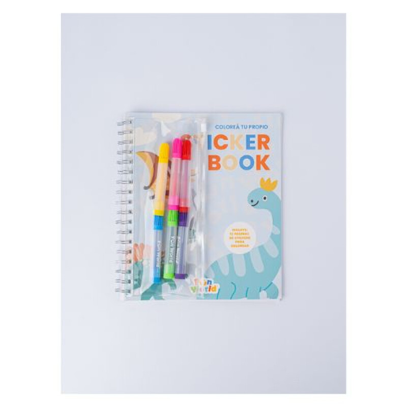 Libro Stickers p/colorear Roar Fun World Libro Stickers P/colorear Roar Fun World