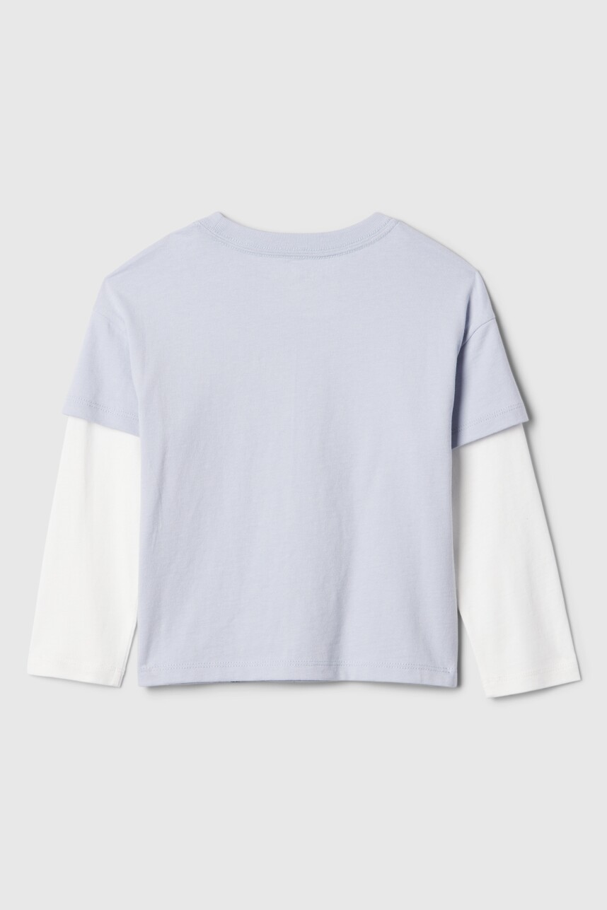Remera Gráfico Manga Larga Toddler Niño Jet Stream Blue 337