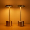 Lampara De Mesa De Luz Led Recargable De 34cm Dorado